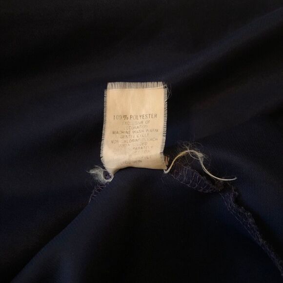 Vintage Indulgence Womens Cropped Camisole Size 38 Blue Faux Satin Dark Coquette - Picture 8 of 8